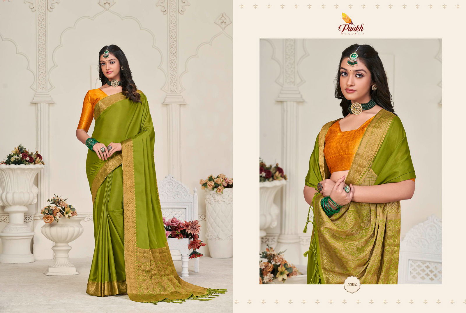 Alora Silk By Pankh 5501-5510 Party Wear Sarees Catalog